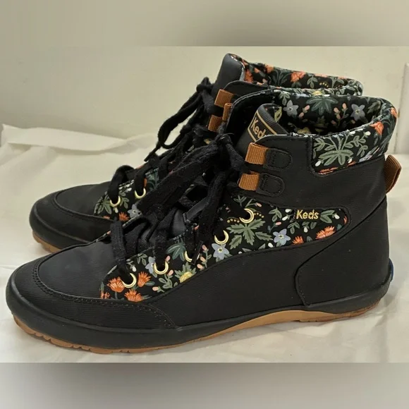 KEDS X RIFLE PAPER CO. SNEAKERS SCOUT IV LOTTIE HIGH TOP WATER REPELLENT - Picture 2 of 14